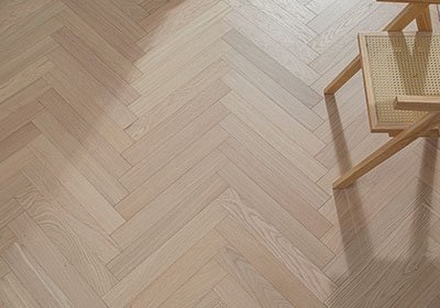 White Oak Herringbone Flooring