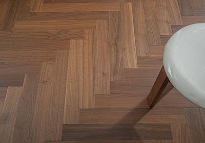Black Walnut Click Lock System Herringbone Flooring